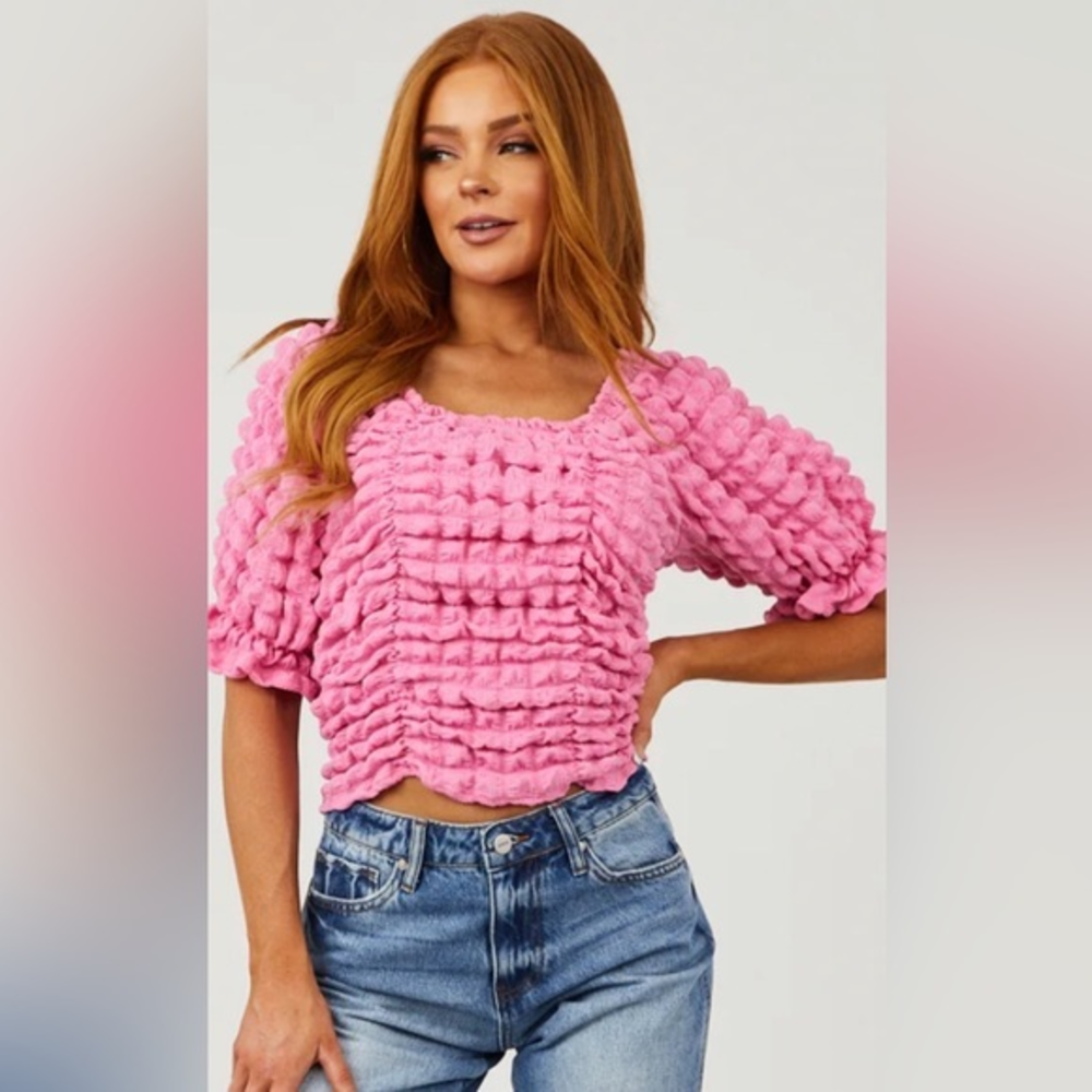 Pink‎ bubble top